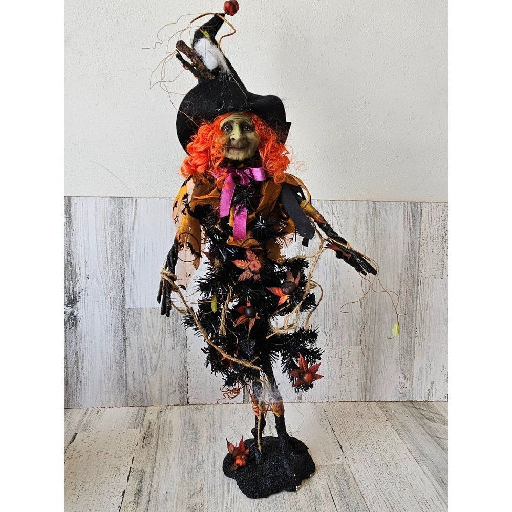 Shabby chic‎ witch Halloween unique spiders decor large
